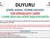 DENİZLİ BÜYÜKŞEHİR BELEDİYESİ ÇİVRİL KAPALI YÜZME HAVUZU YENİ DÖNEM KAYITLARI BAŞLIYOR